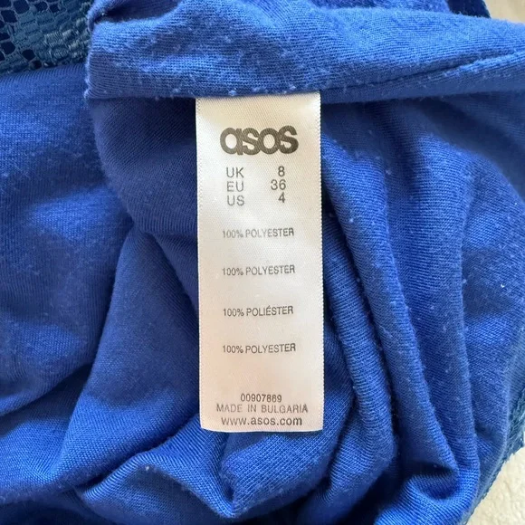 Elegant Blue Lace Dress - Picture 8 of 9